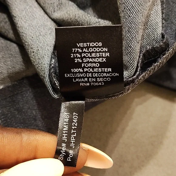 Jessica Howard Cleopatra neck cutout denim dress - Picture 12 of 12